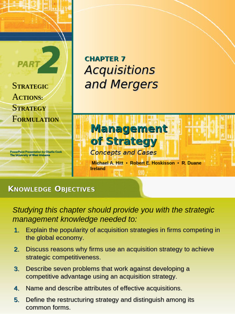 Acquisitions and Mergers Strategies Guide | PDF | Mergers And ...