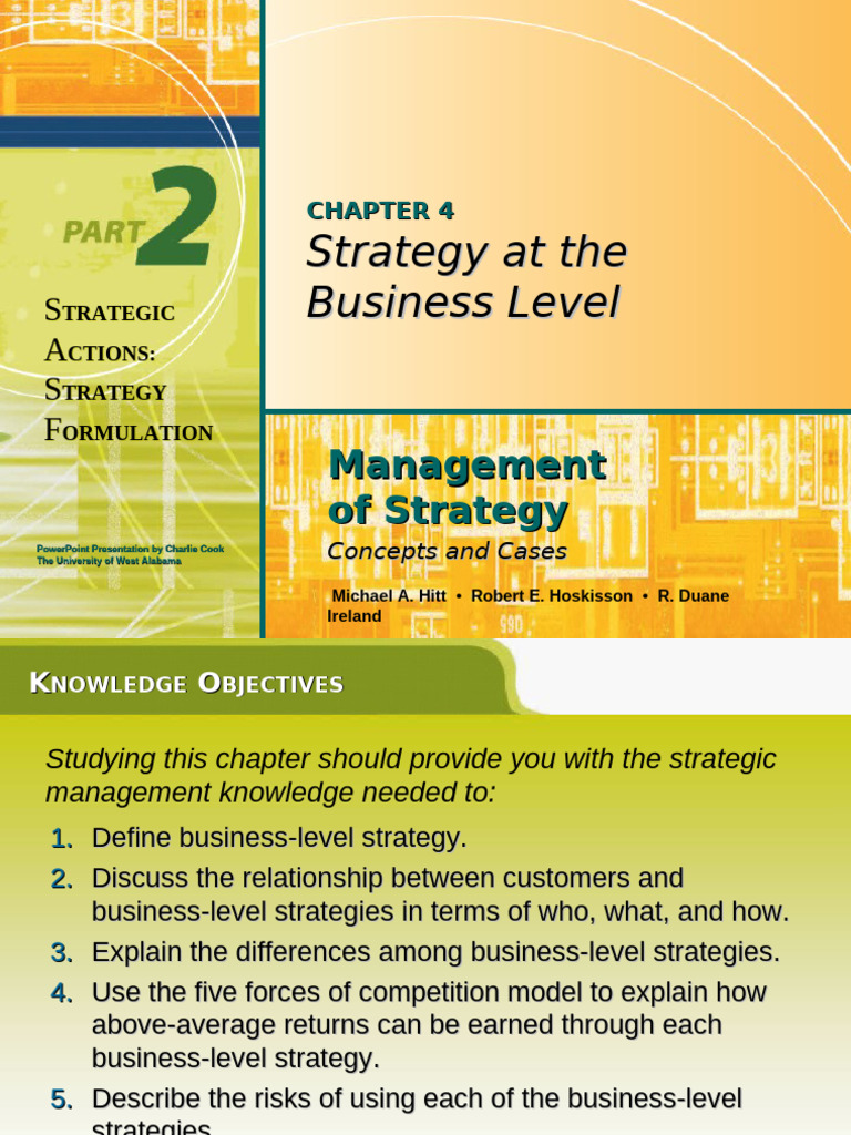 LU4 Business Level Strategies | PDF | Competitive Advantage | Market ...