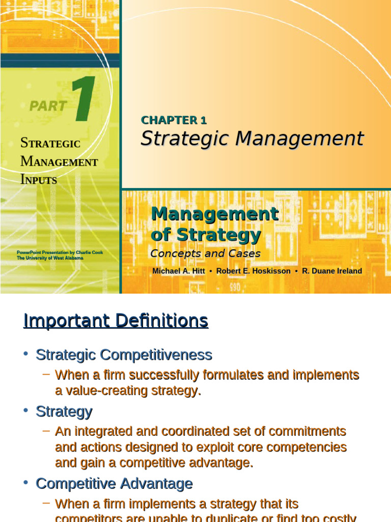 Strategic Management Concepts Overview | PDF | Competitive Advantage ...