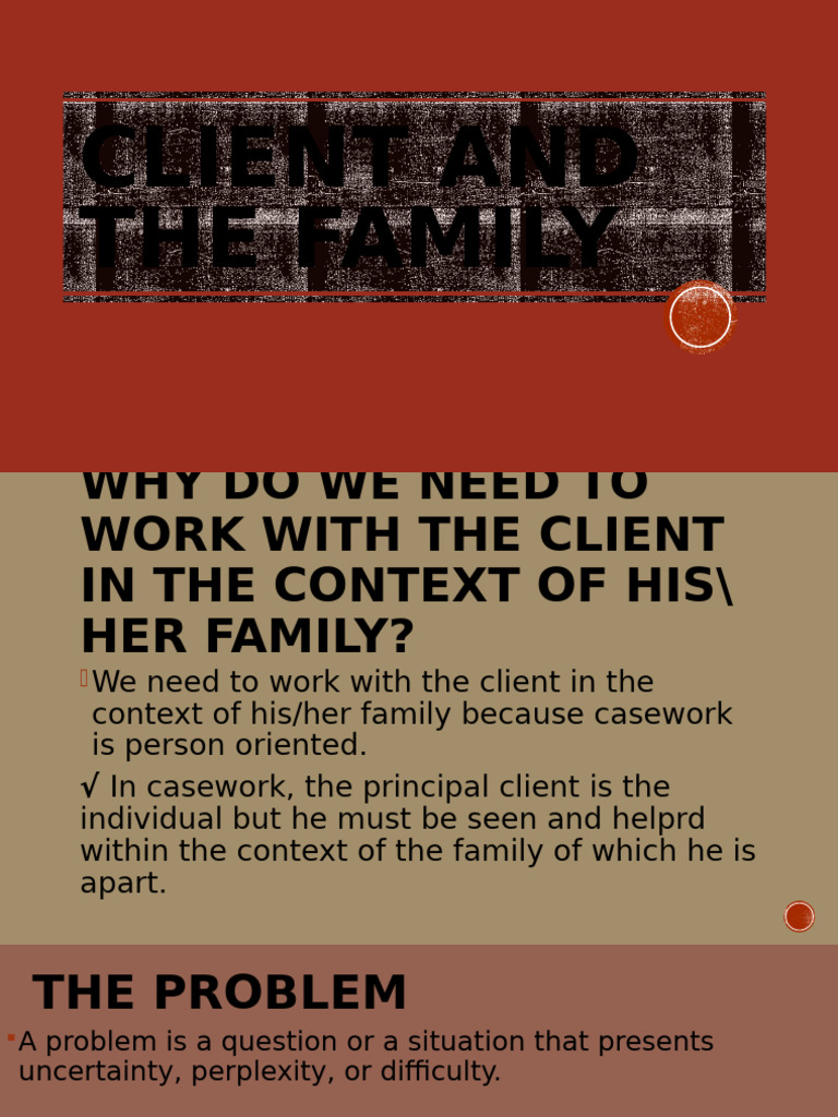 Client and The Family | PDF