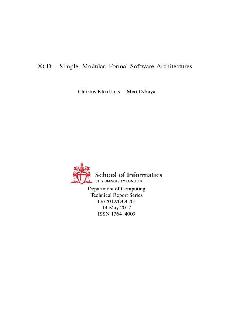 XCD Simple Modular Formal Software Archi-31119023-Print | PDF ...