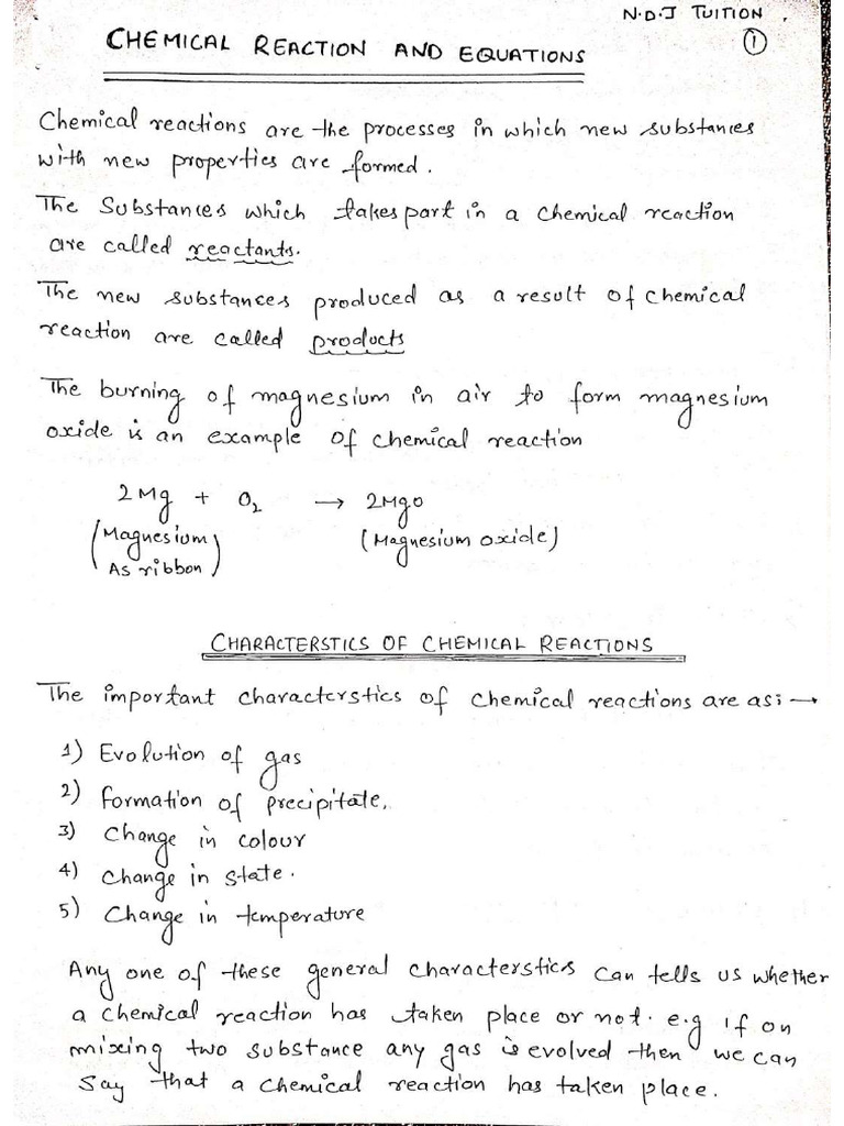 CH RXN - 1 | PDF
