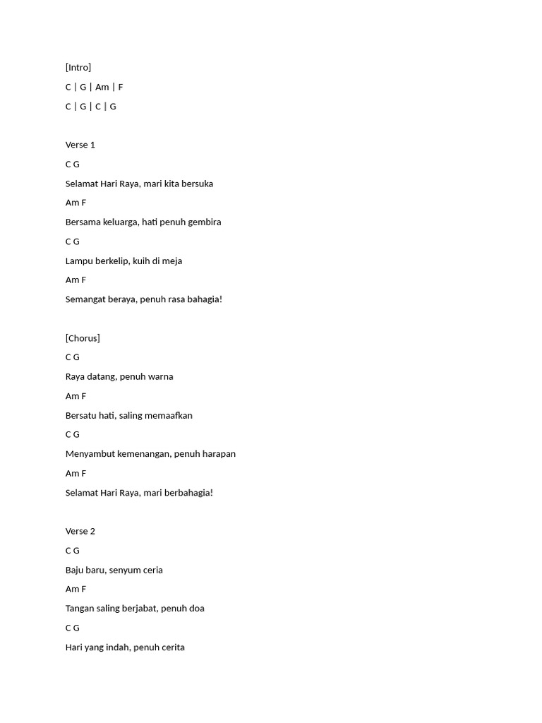 Lagu Raya | PDF