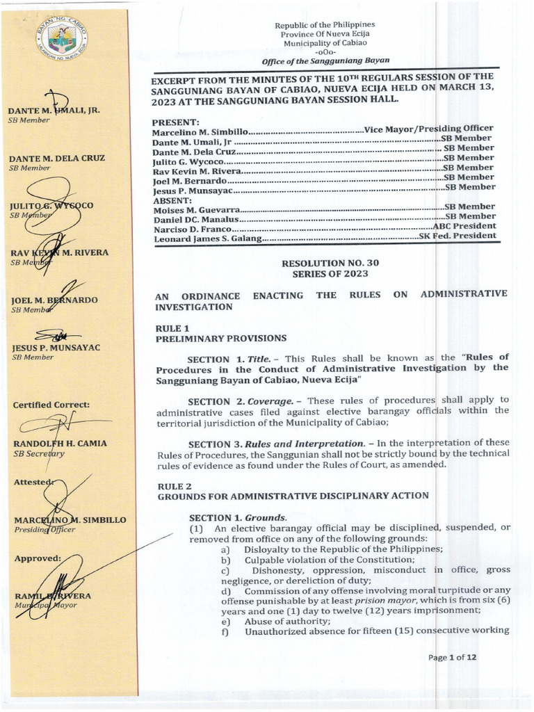 Resolution No. 30 - 2023 | PDF
