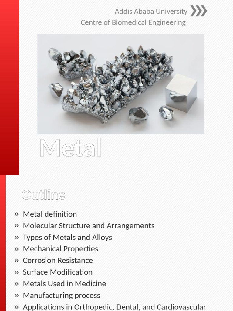 Biomedical Applications of Fine Metals | PDF | Metals | Alloy