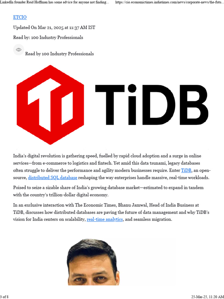 The Future of Databases in India - TiDB's Answer To Modern Data ...