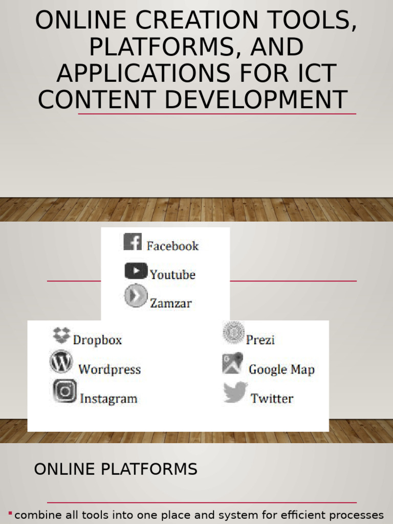 Online Tools for ICT Content Creation | PDF | Computing | Application ...