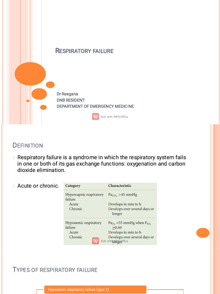Respiratory Failure Presentation | PDF | Pulmonology | Medical Specialties