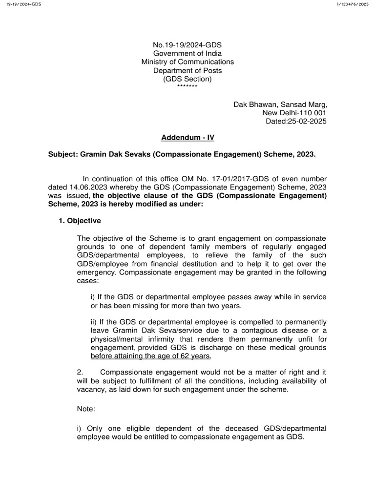 GDS Compassionate Engagement Scheme 2023 | PDF | Government | Justice