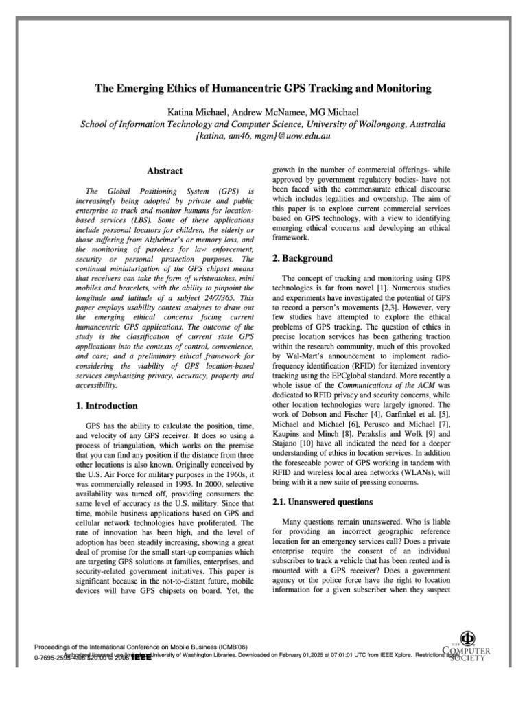 Humancentric GPS | PDF