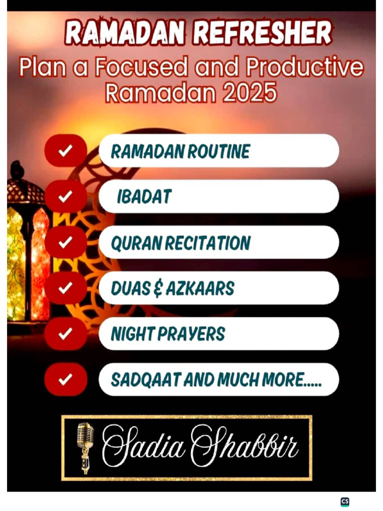 Ramadan Routine-2 | PDF