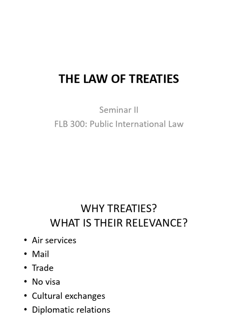 Understanding the Law of Treaties | PDF | Treaty | International Law