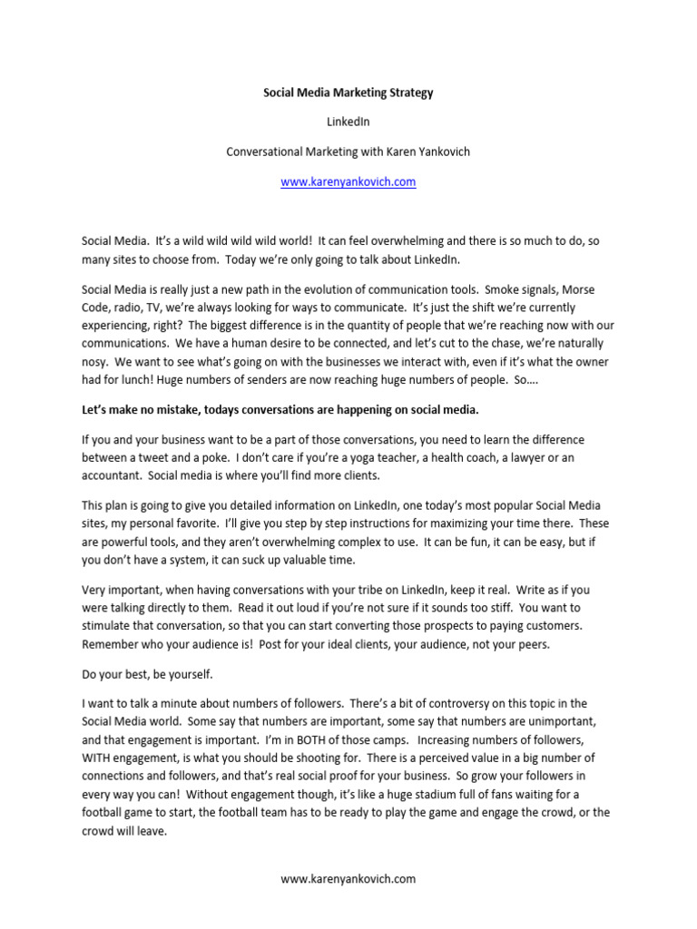 LinkedIn Social Media Marketing Guide | PDF | Social Media Marketing ...