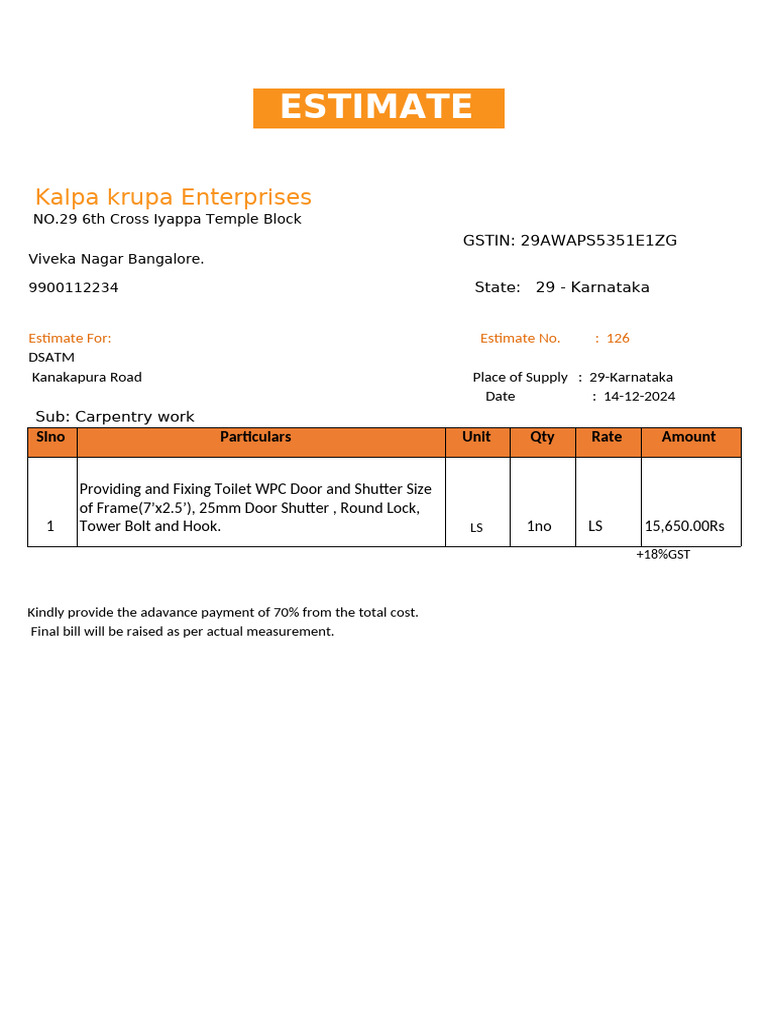 Carpentry Work Updt4 | PDF