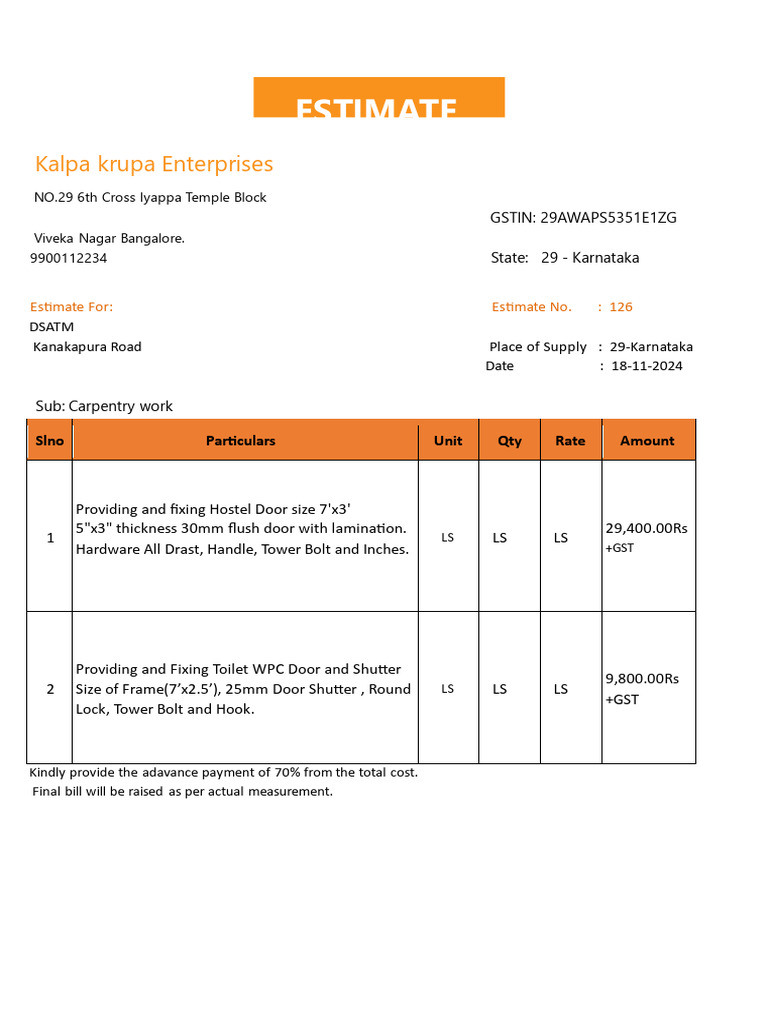 Carpentry Work Updt | PDF
