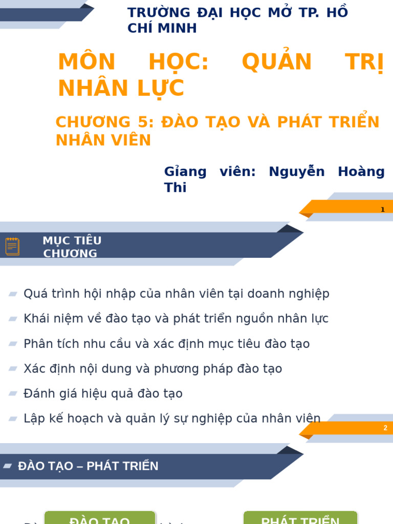 Dao Tao Va Phat Trien Nhan Vien | PDF