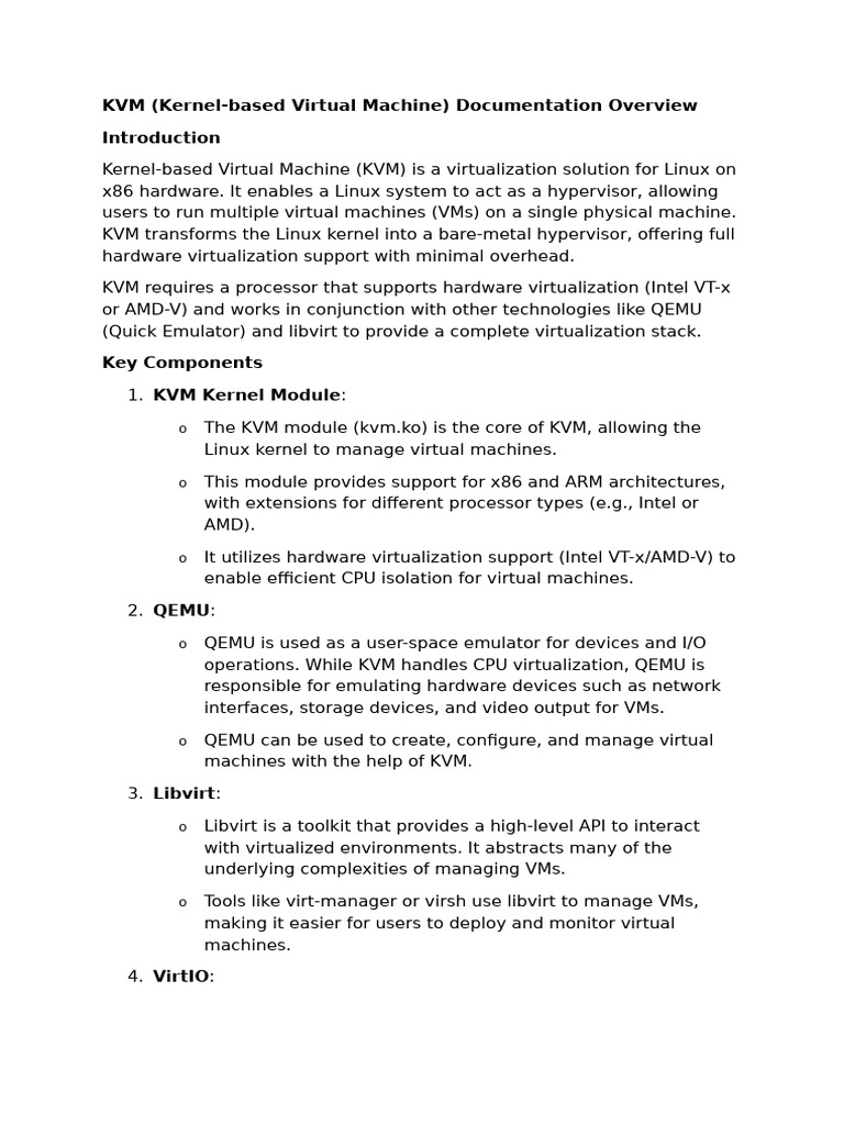 KVM | PDF | Virtualization | Virtual Machine