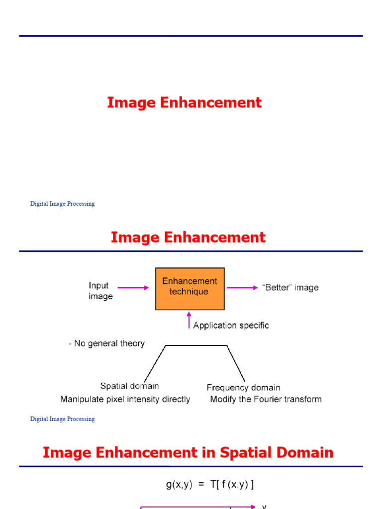 Lec02 Image Enhancement | PDF | Digital Signal Processing ...