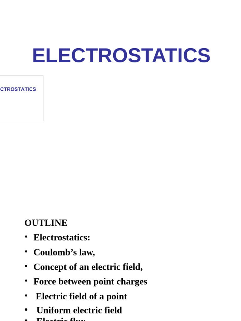 2025 Week 1 Electrostatic Part One (Autosaved) | PDF | Electric Charge ...