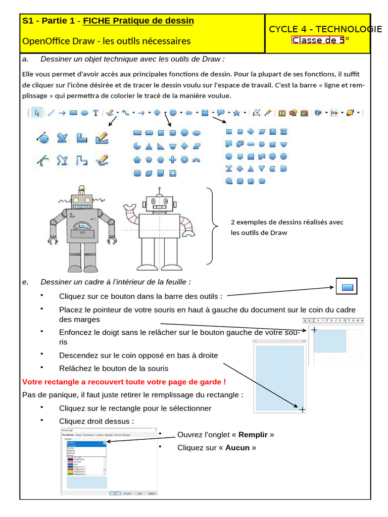 Guide de Dessin avec OpenOffice Draw | PDF