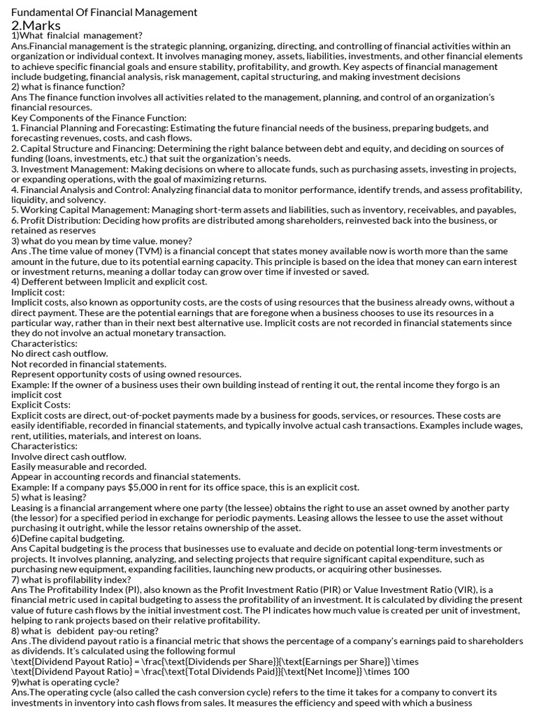 Fundamentals of Financial Management Guide | PDF | Dividend | Investing