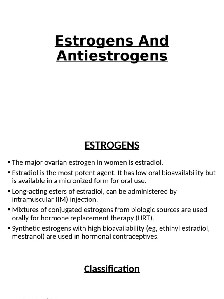 Estrogens and Antiestrogens Overview | PDF | Estrogen | Endocrine System