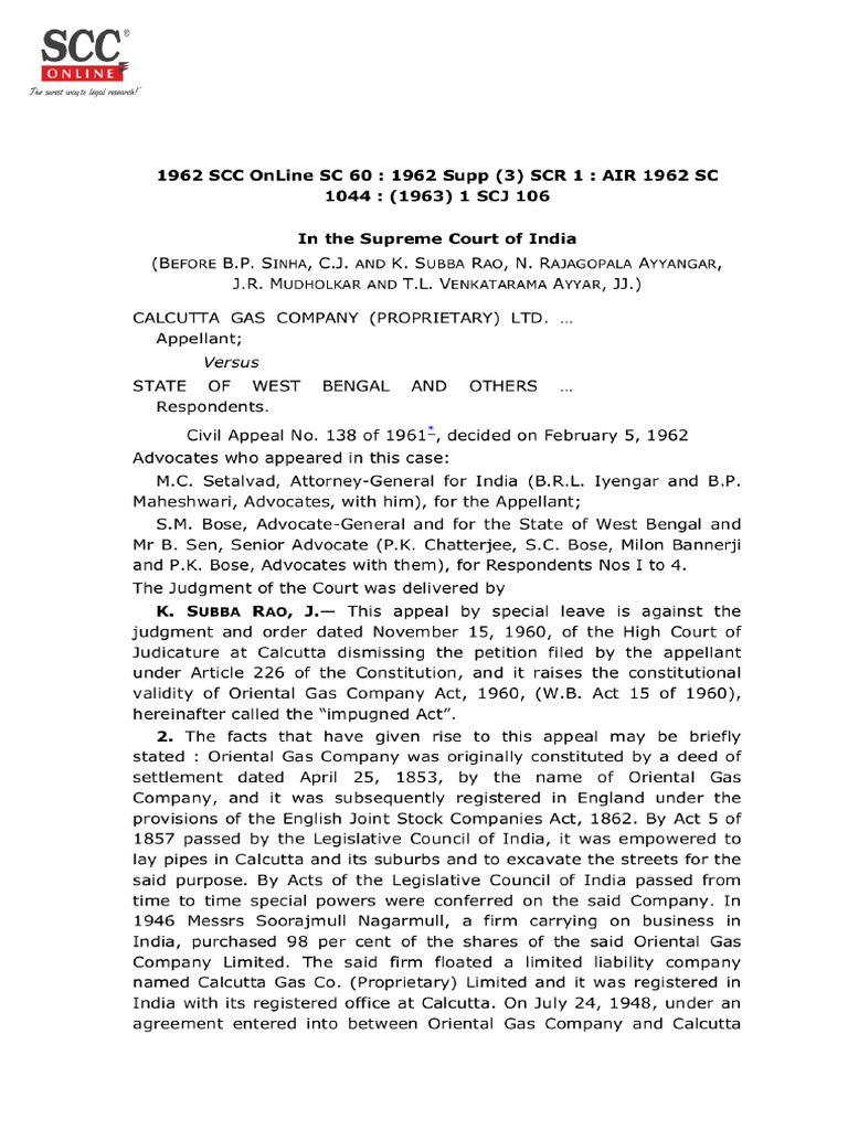 J 1962 SCC OnLine SC 60 1962 Supp 3 SCR 1 AIR 1962 SC Tulsikts Gmailcom ...