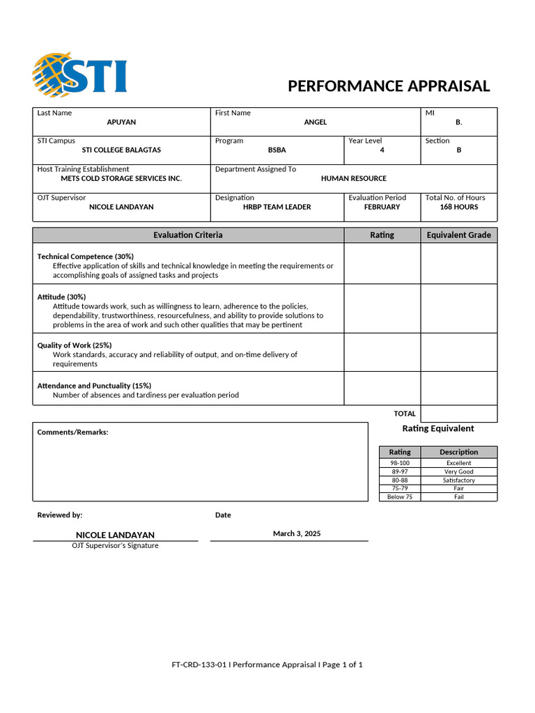 A Performance-Appraisal | PDF | Performance Appraisal | Business
