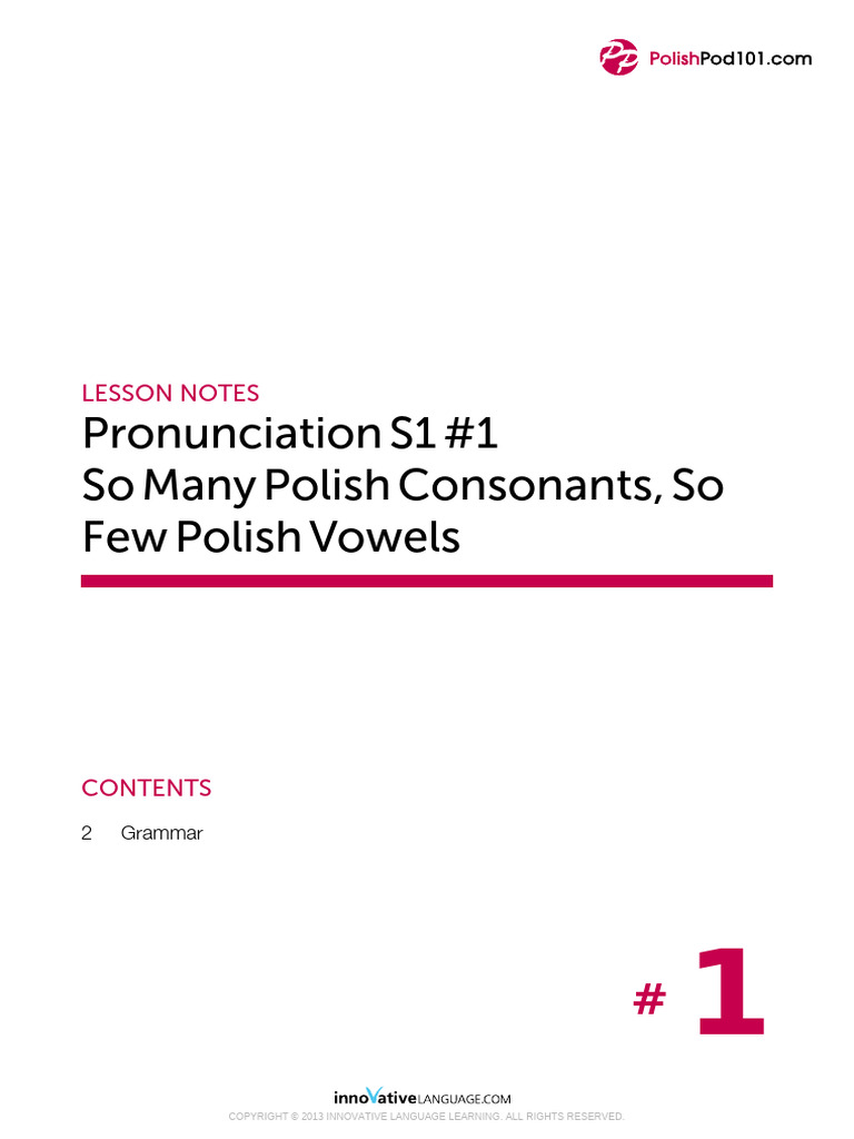 Polish Vowel System Explained | PDF | Vowel | Grammatical Gender