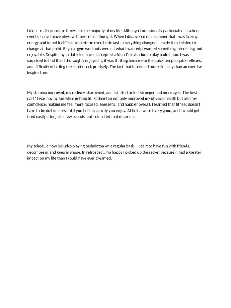 Physical Fitness story-WPS Office | PDF