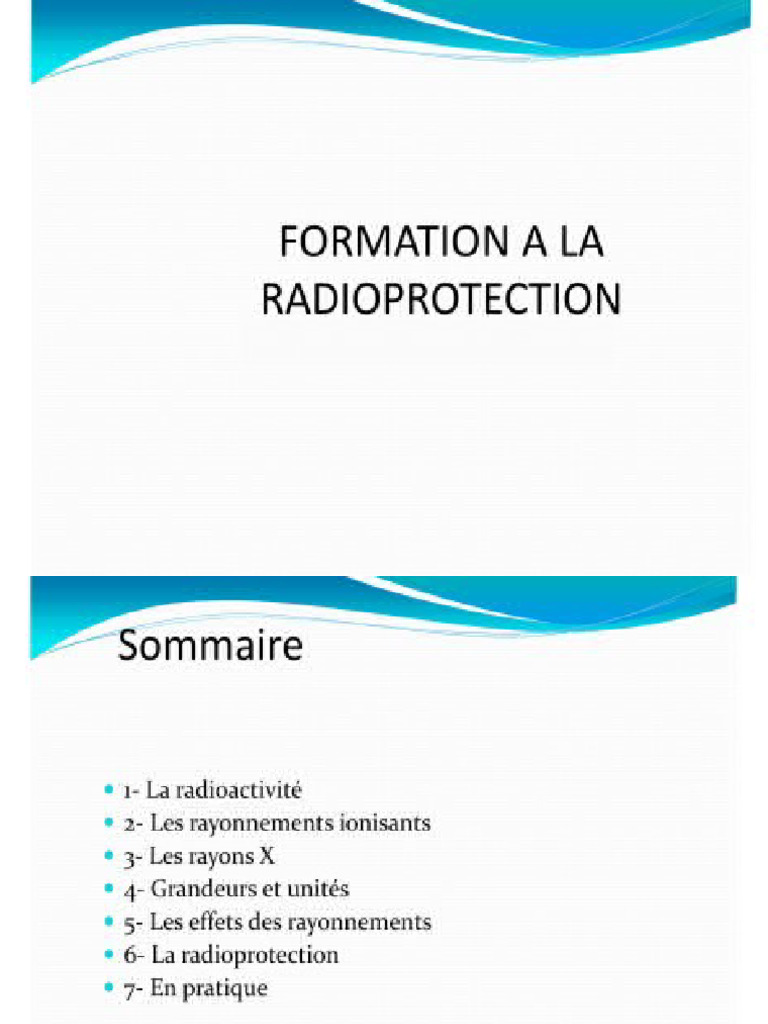 Formation Radioprotection | PDF