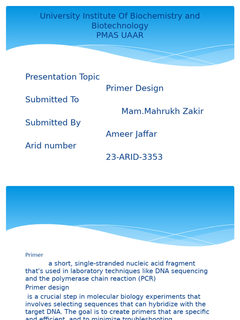 Essential Guide to Primer Design | PDF
