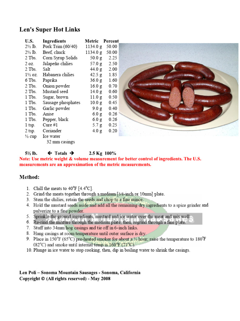 Super Hot Links - Hot Links-Len's Super | PDF