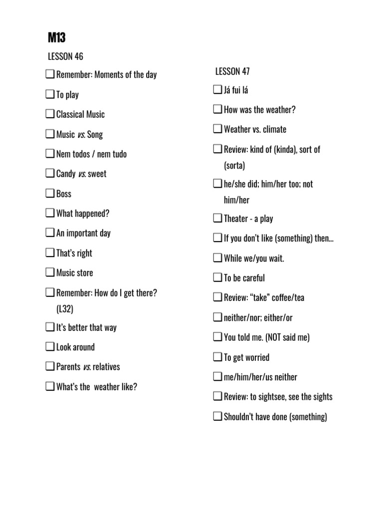 English Language Lessons Overview | PDF