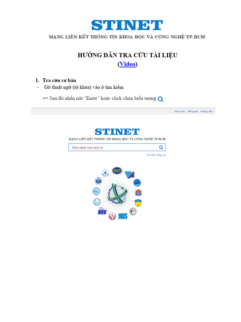 Huong-Dan-Tra-Cuu STINET | PDF