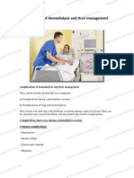Complications of Hemodialysis and Their Management For Nursing