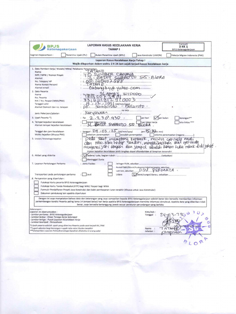 KL25032408035650 - Sdr. Slamet Widodo | PDF