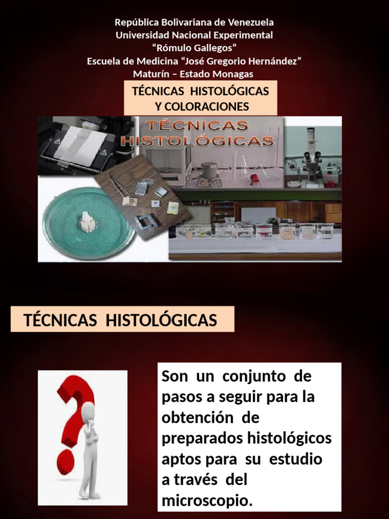 Técnicas Histológicas y Coloraciones | PDF | Tejido (biología) | Biología
