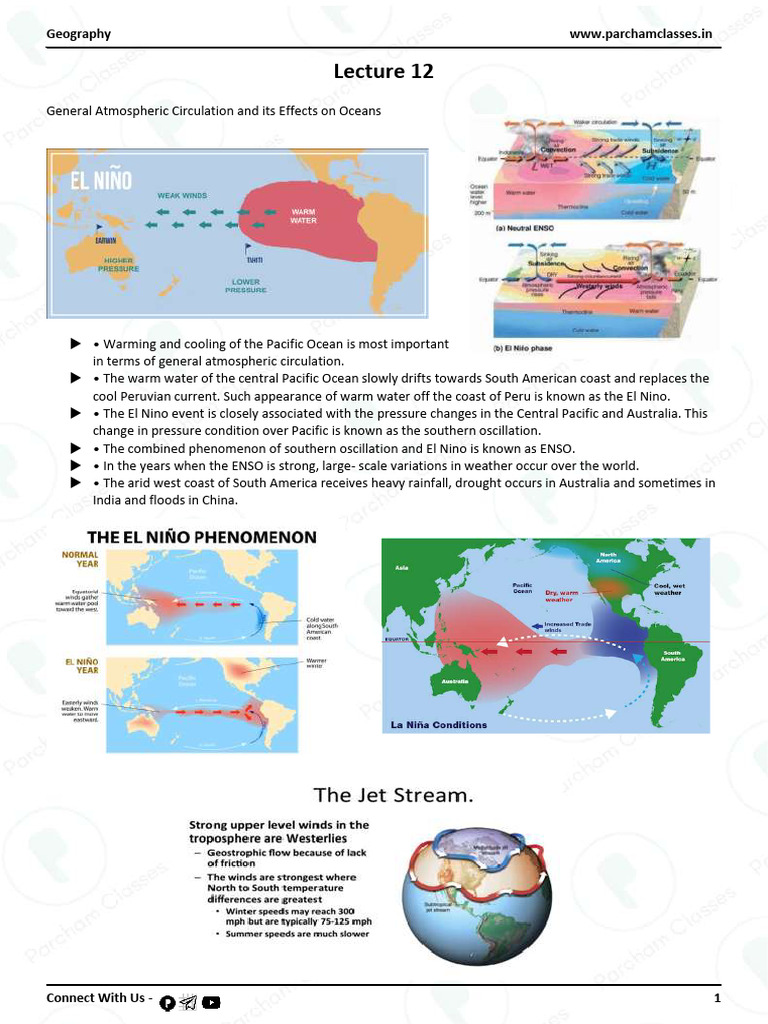 Lecture 12 General Atmospheric Circulation and Its Effects On Oceans ...