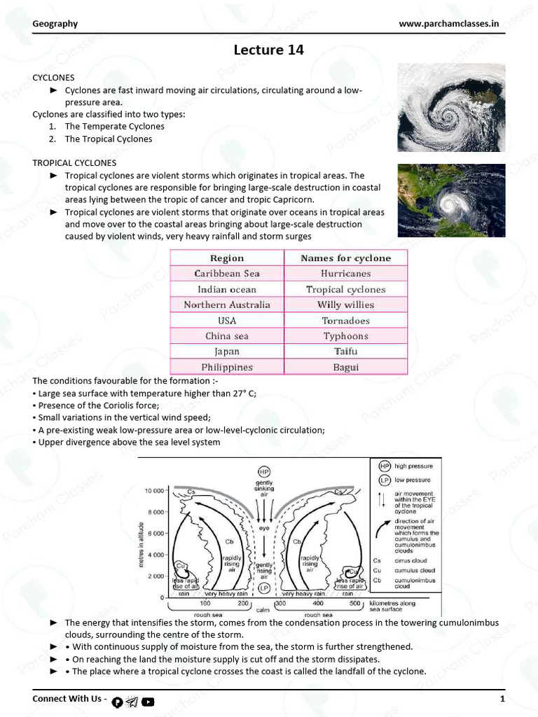Understanding Tropical and Temperate Cyclones | PDF | Tropical Cyclones ...