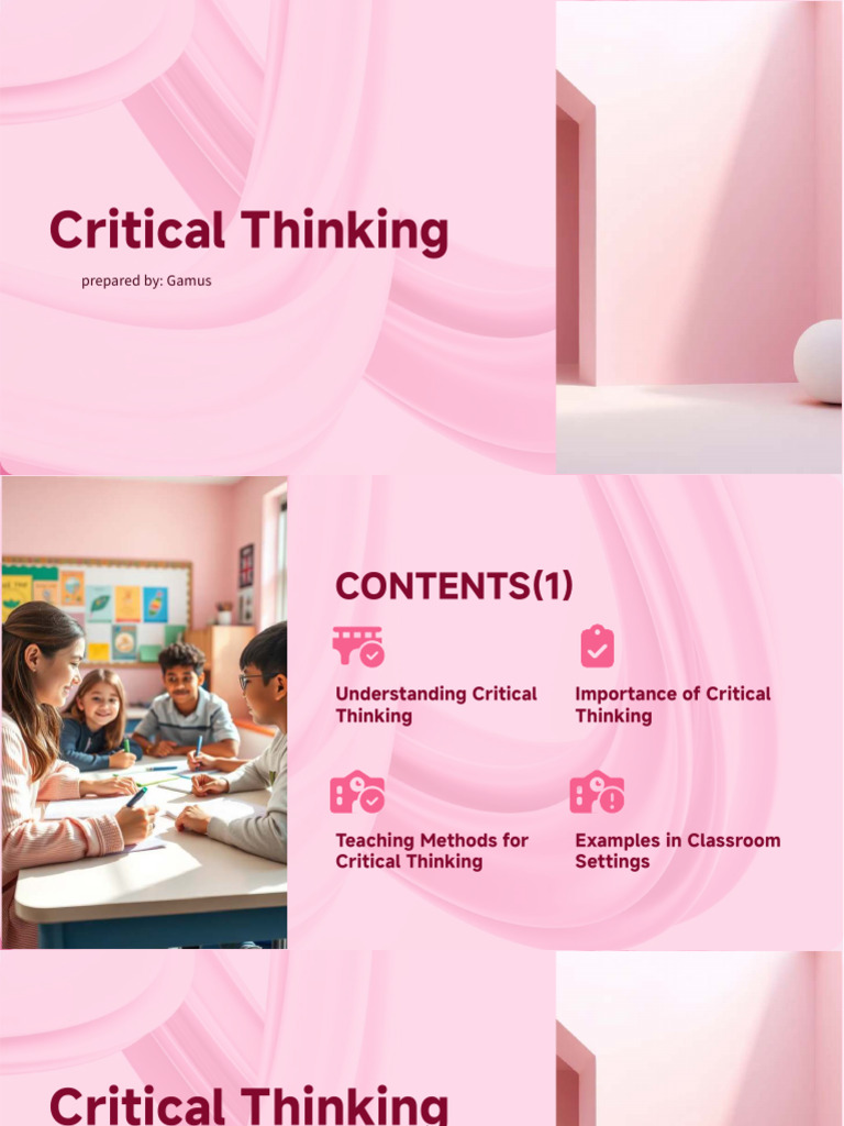 Enhancing Critical Thinking in Education | PDF | Critical Thinking ...