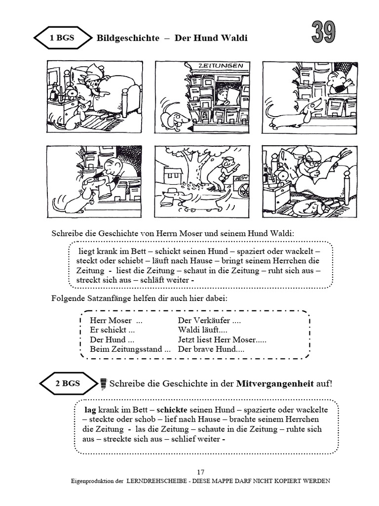 Bildergeschichte Der Hund Waldi | PDF