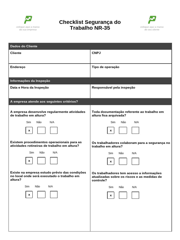 Checklist NR 35 | PDF