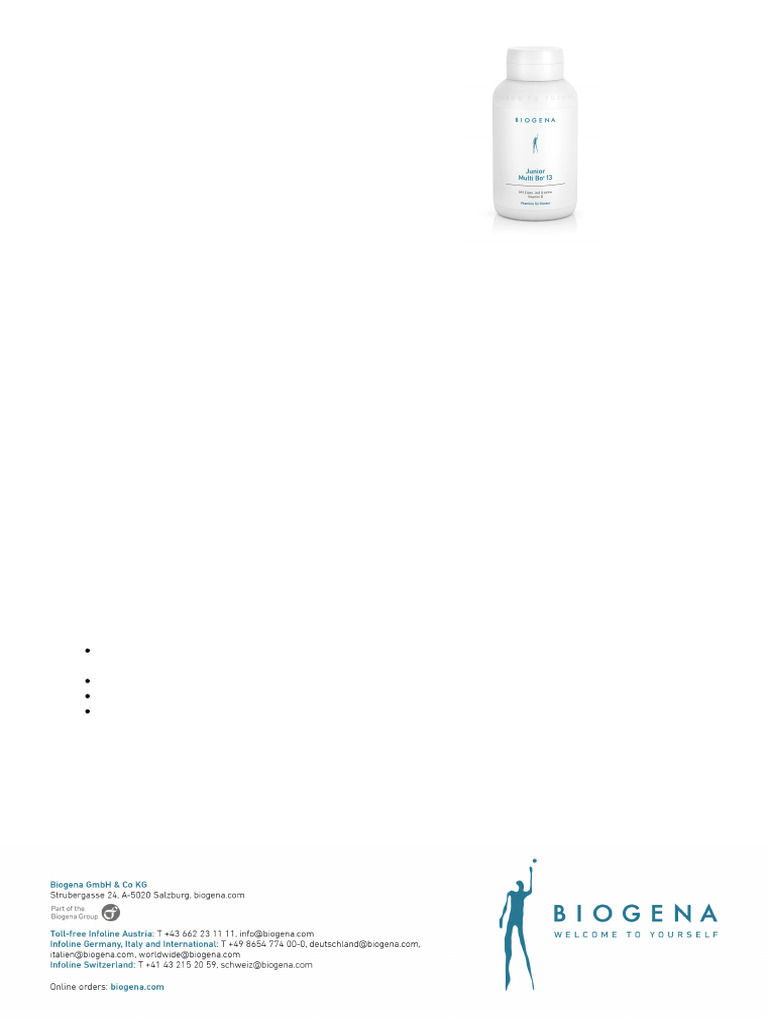 10846enJuniorMultiBo13 120kapseln Biogena | PDF | Vitamin | Micronutrient