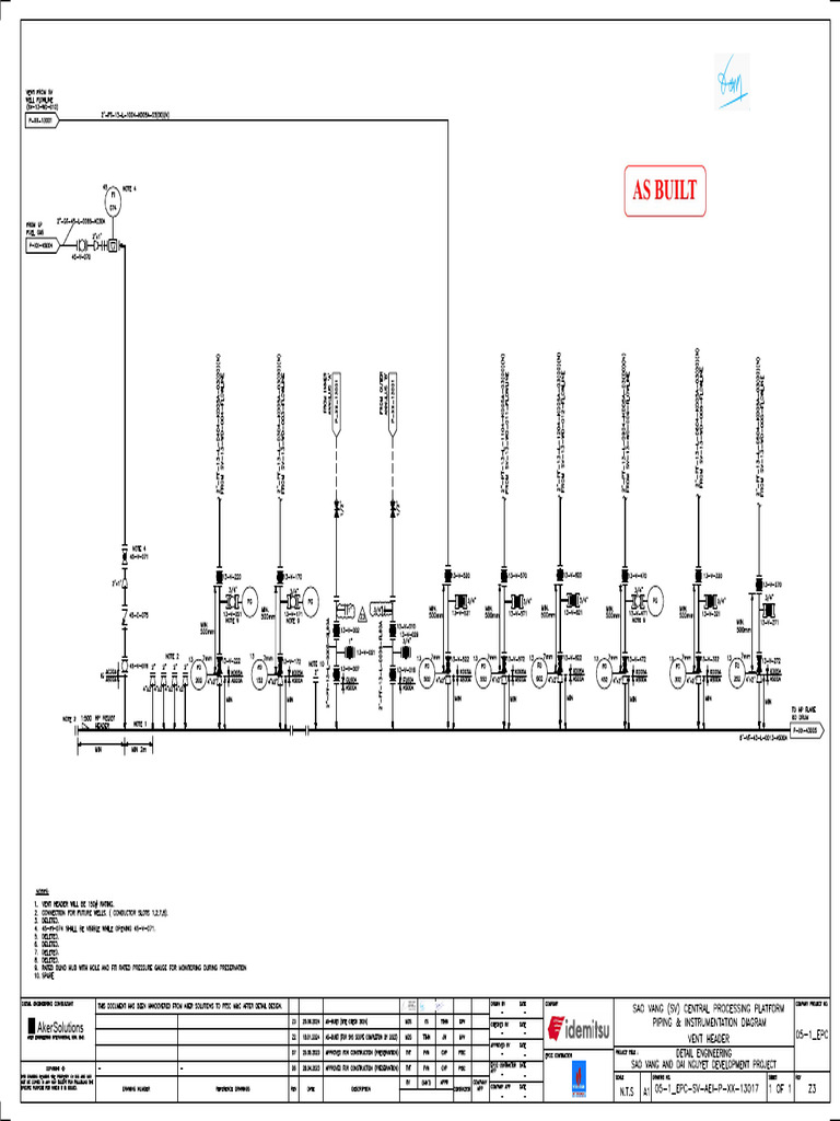 05-1 - EPC-SV-AEI-P-XX-13017 - Rev Z3 SV P&ID - Vent Header | PDF