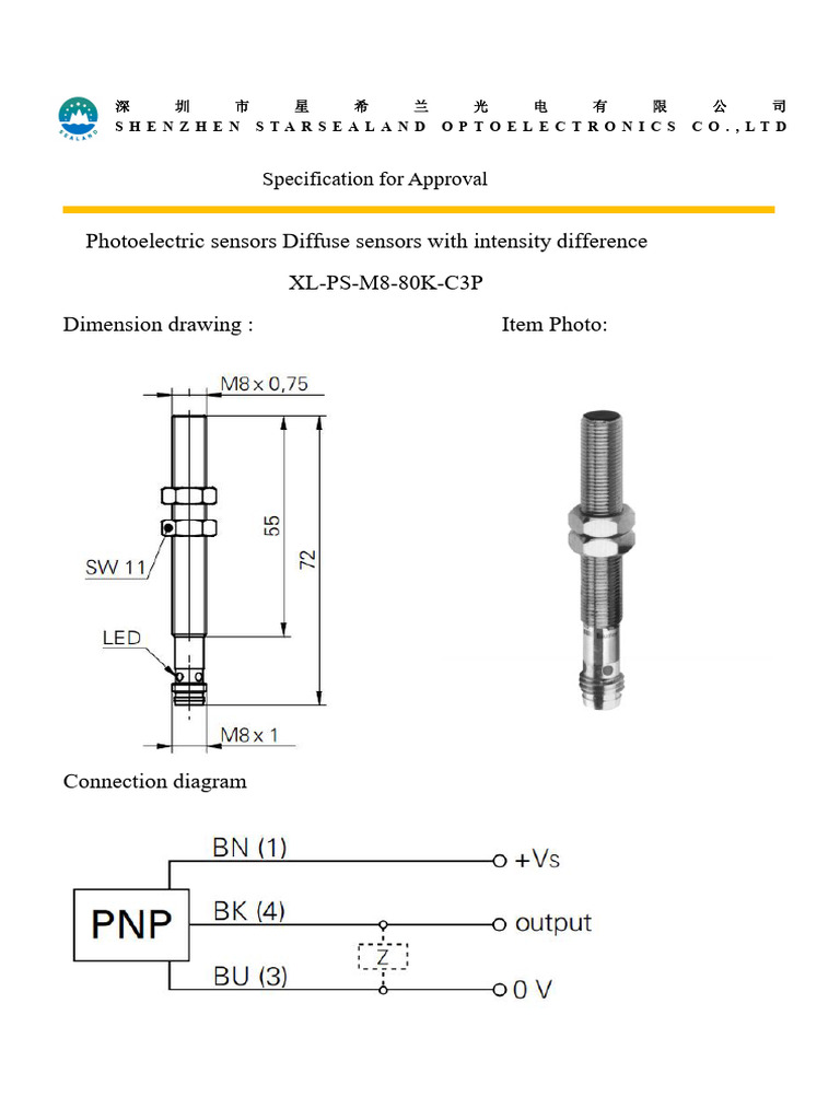 C3P Photoelectric Sensor Specification | PDF