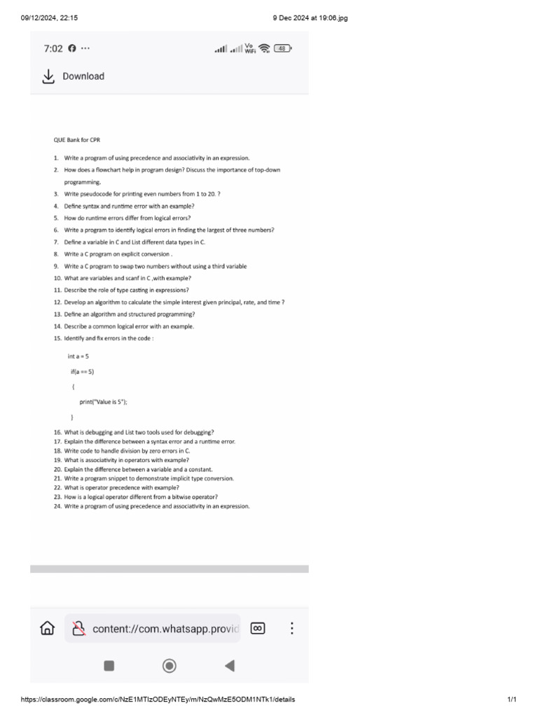 Google Classroom Assignment Details | PDF