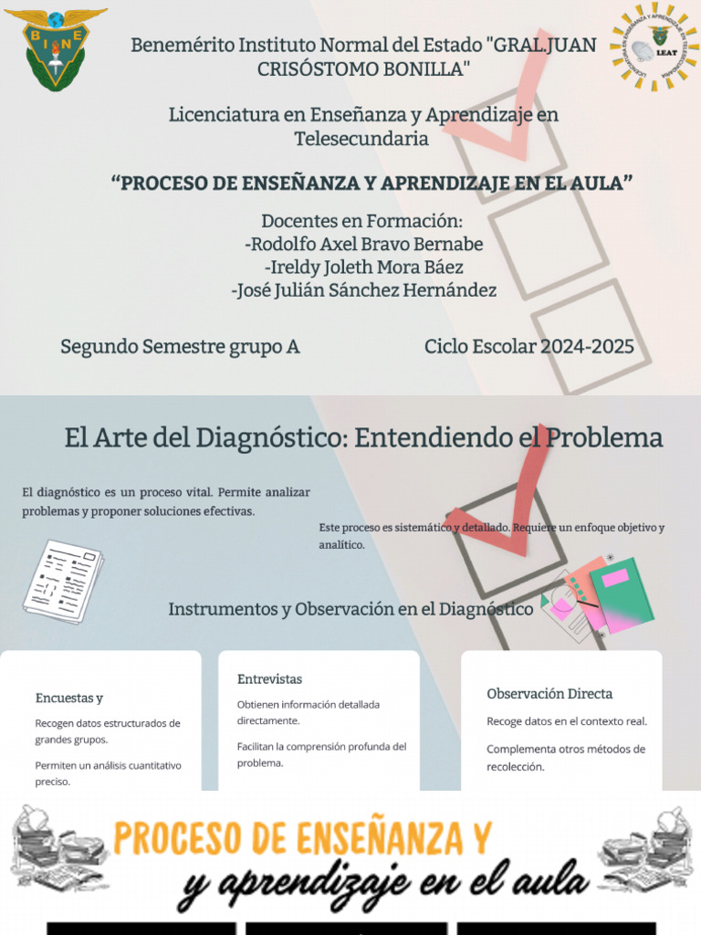 Proceso de Enseñanza y Aprendizaje en El Aula | PDF