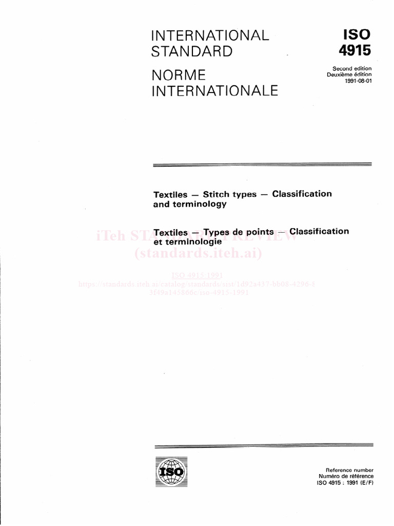 Classification des types de points ISO 4915 | PDF | Organisation ...