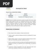 Descrição do Cargo: Auxiliar de Serviços Gerais | PDF